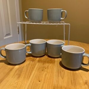 6 Vintage Noritake Misty Isle Coffee Cups